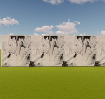 新中式景墙sketchup模型下载